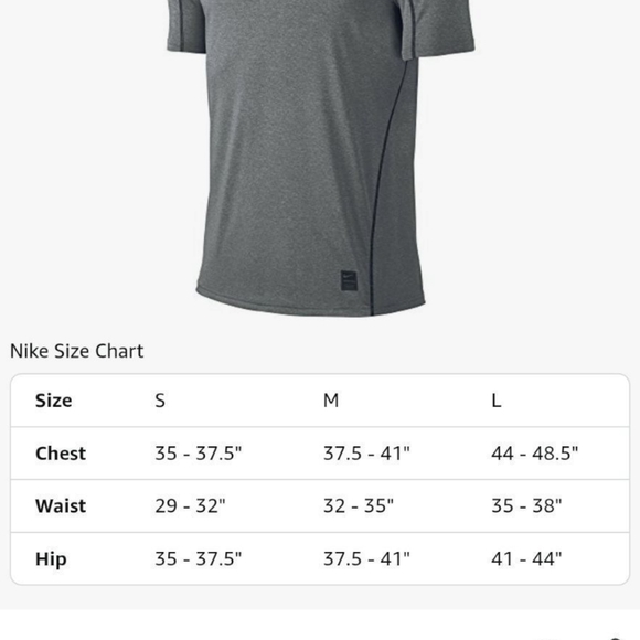 NIKE Mens Pro Fitted Short Sleeve Top Size Large - Picture 4 of 10